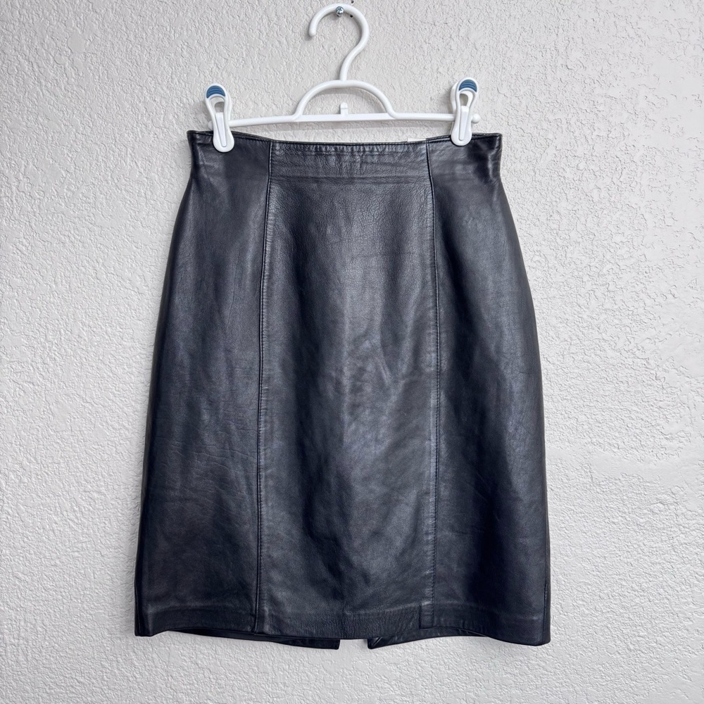 Vintage Lord & Taylor Lambskin Leather Pencil Skirt Size 4